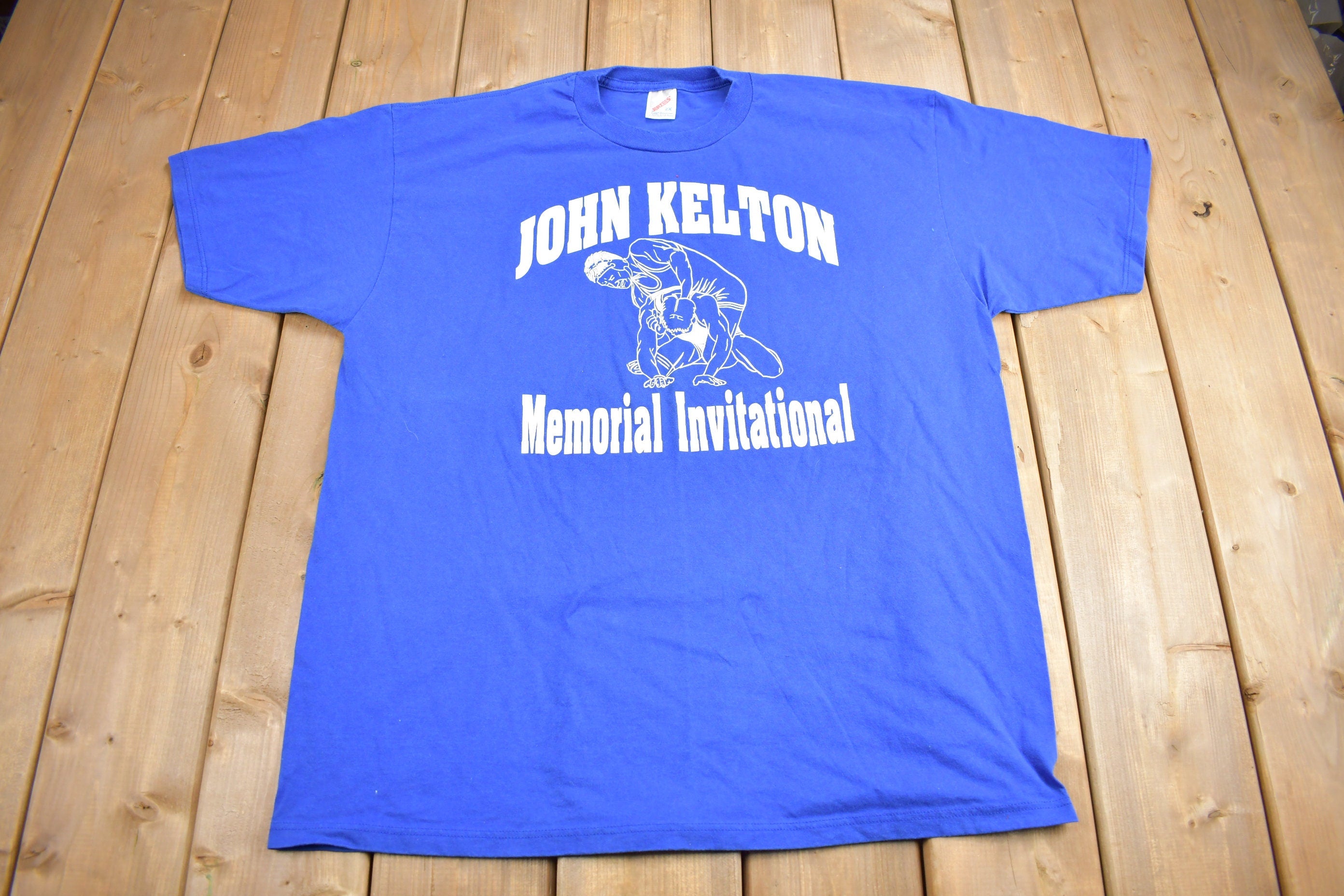Vintage 1990s John Kelton Memorial Invitational Wrestling Graphic T Shirt