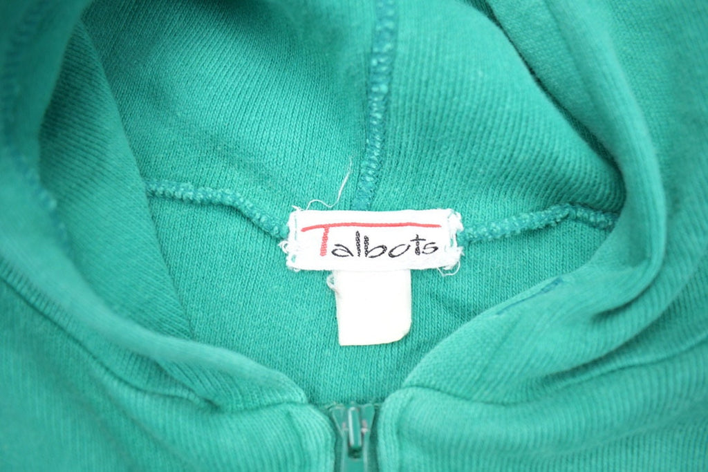 Vintage 1990s Talbots Teal Zip Up Hoodie