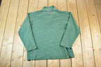 Vintage 1990s Tommy Jeans Souvenir Quarter Zip Crewneck Sweatshirt Made In USA