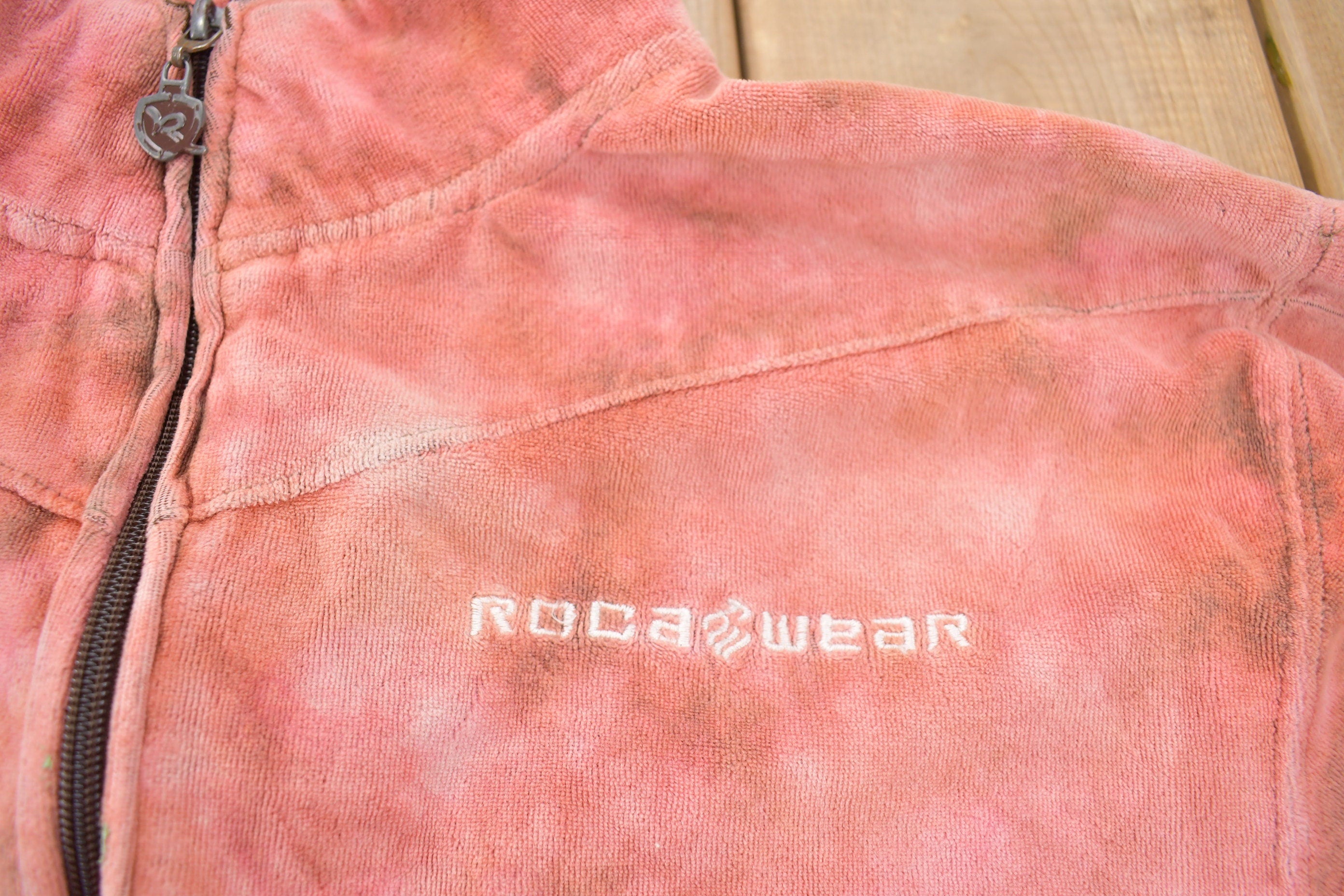 Vintage 1990s Roca Wear Suede Zip up sweatshirt