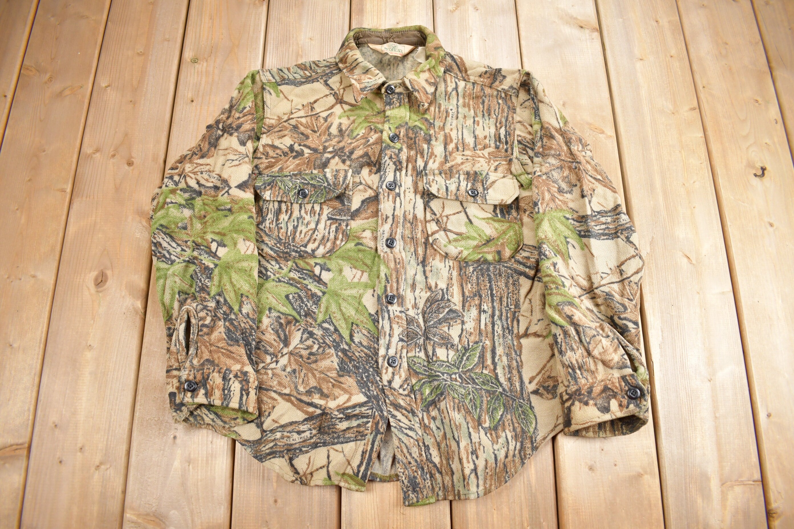 Vintage 1990s Redhead Real Tree Camouflage Button Up Shirt