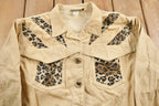 Vintage 1990s Ivana Cheetah Print Denim Jean Jacket