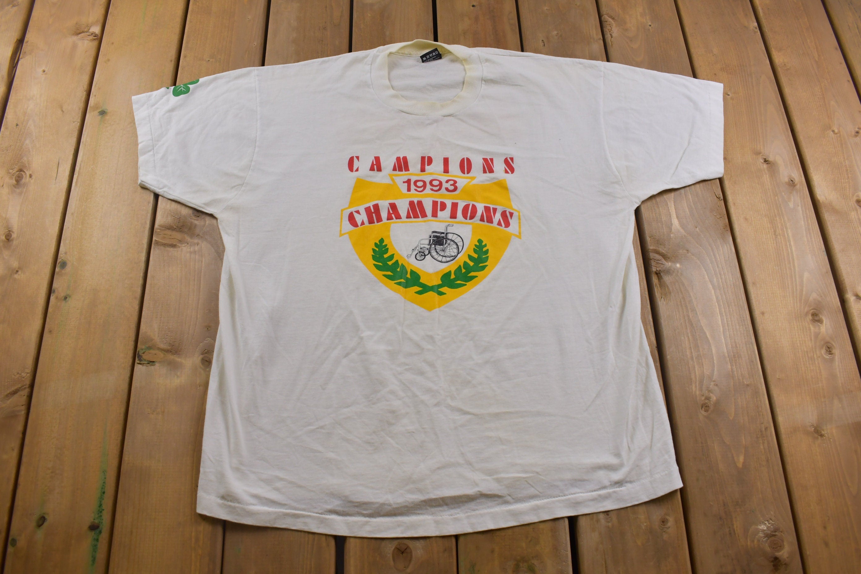 Vintage 1993 Wheelchair Champions Graphic T-Shirt