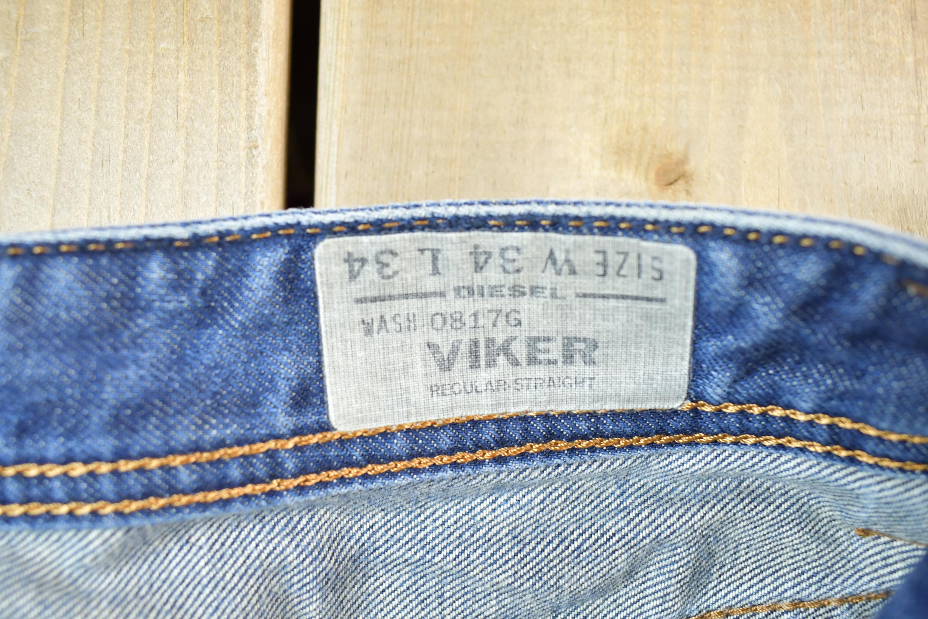Vintage Y2K Diesel Viker Denim Jeans Size 34 x 34 Made In USA