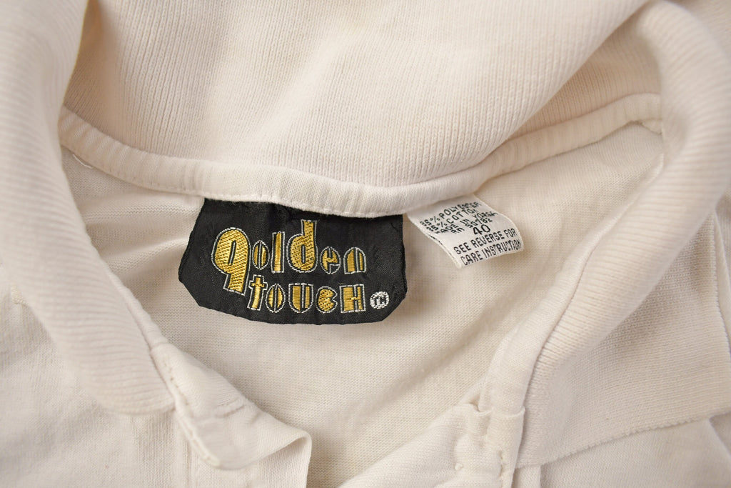 Vintage 1990s Cropped USA Athletics Graphic Collard T Shirt