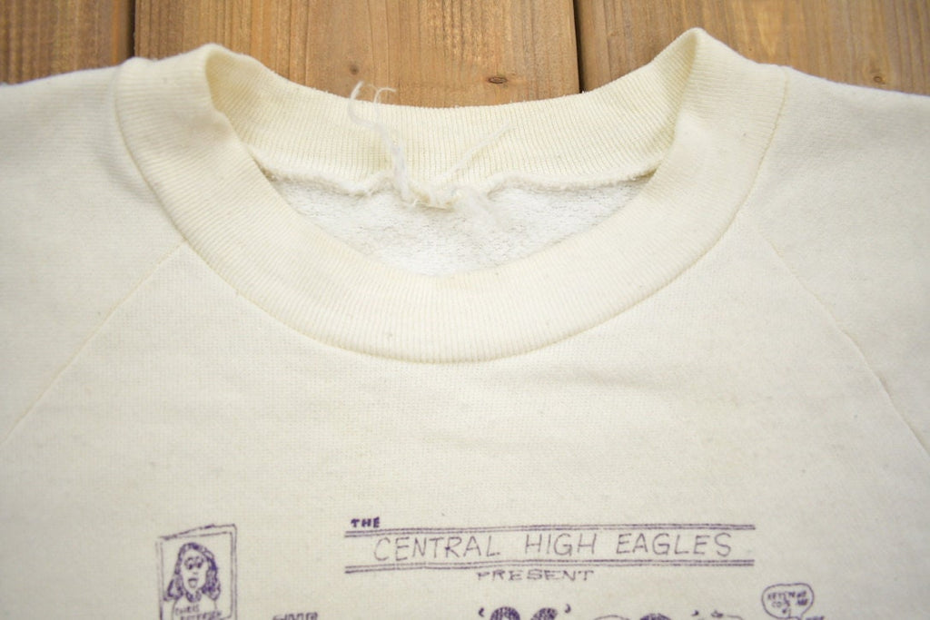 Vintage 1980s Central High Eagles Crewneck Sweatshirt