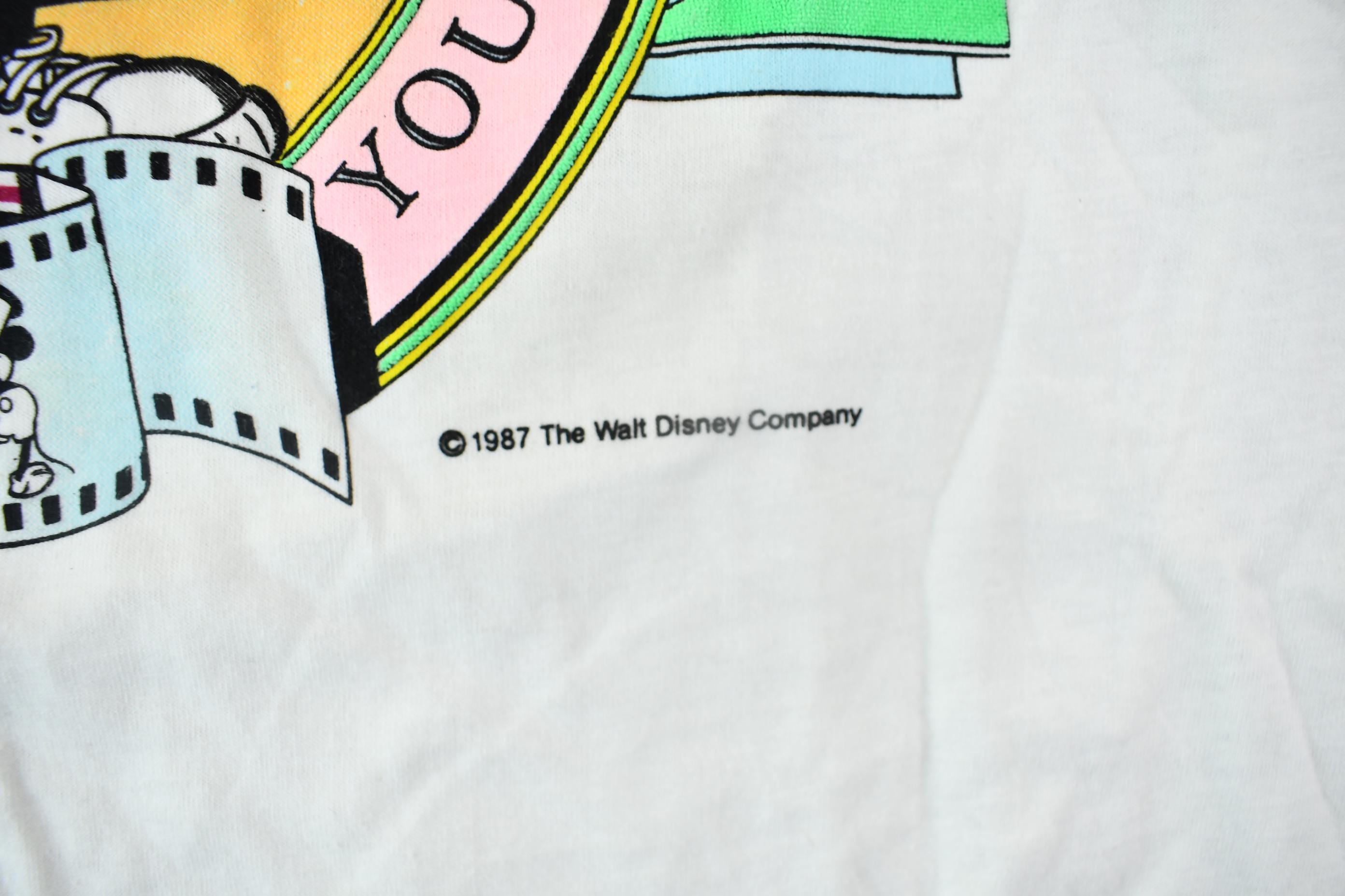 Vintage 1987 Disney Mickey Mouse 60th Anniversary Cartoon Promo T-Shirt