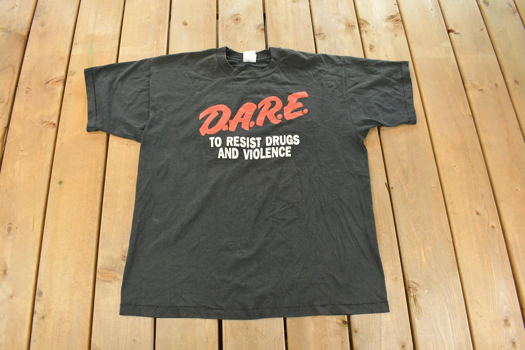 Vintage 1990s D.A.R.E. Dare to Resist Drugs And Violence Souvenir T-Shirt Men's XL