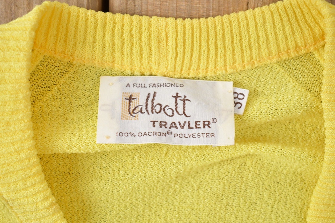 Vintage 1980s Talbots Travler Knit Cardigan Sweater