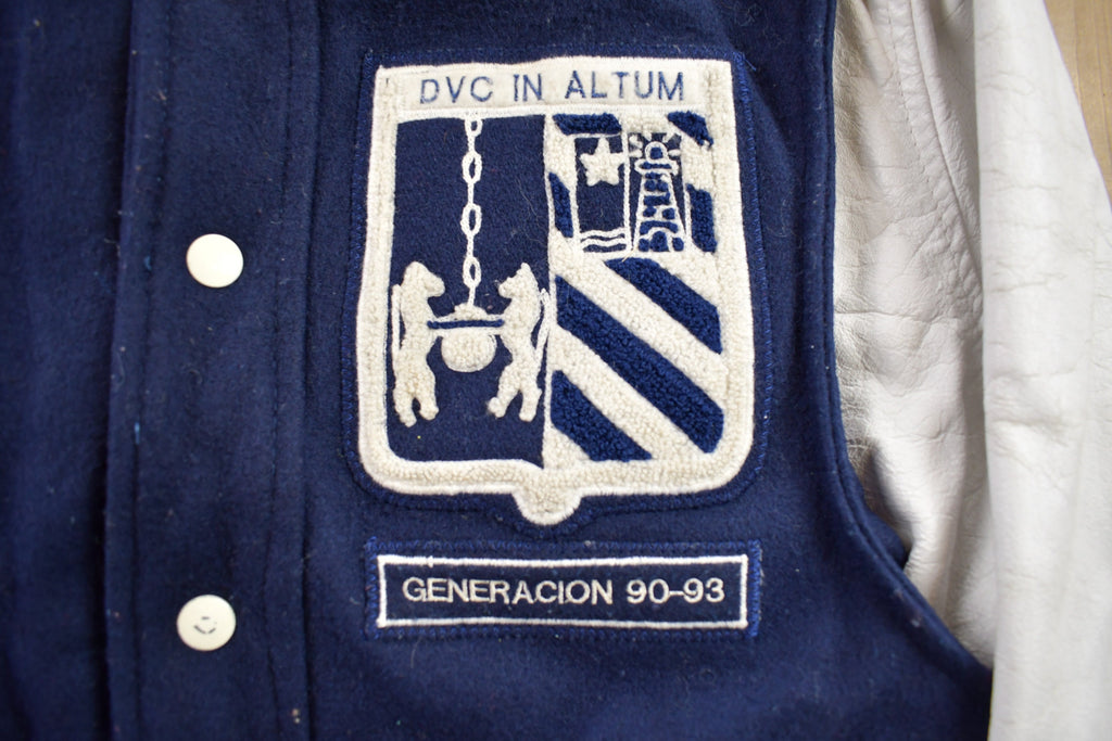 Vintage 1980s Cultural Leather Letterman Varsity Jacket