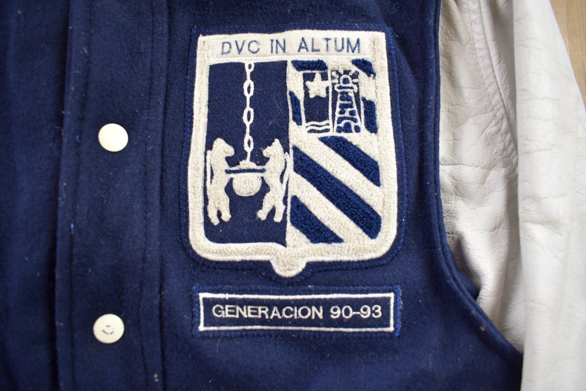 Vintage 1980s Cultural Leather Letterman Varsity Jacket