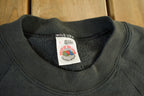 Vintage 1990s Fruit of the Loom Black Crewneck Sweatshirt Men's Large