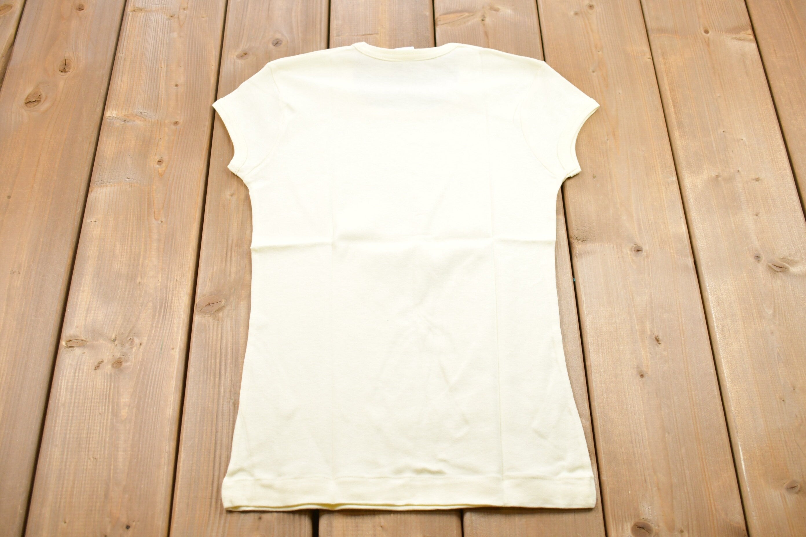 Vintage 1970s Basic Beige T-Shirt