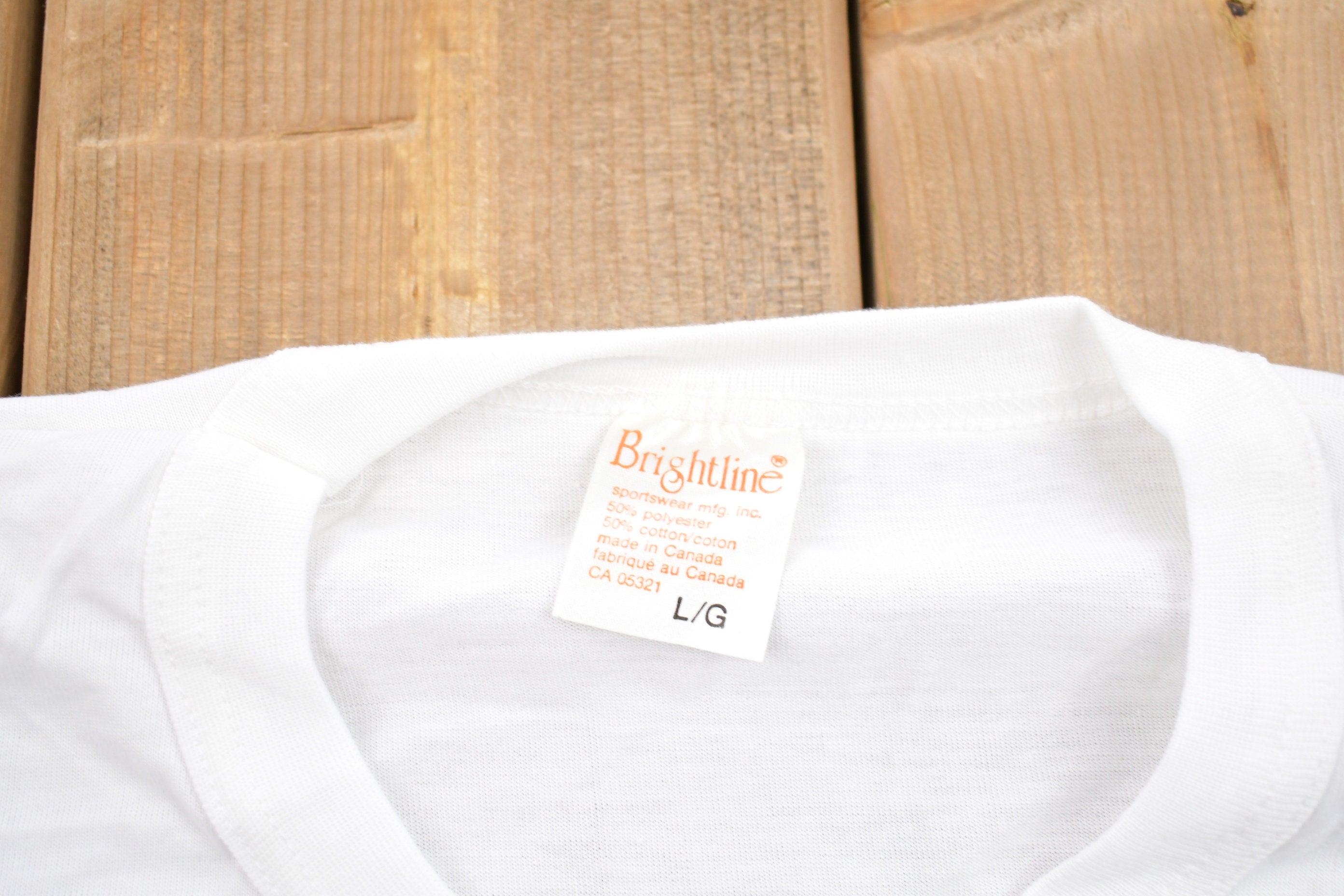Vintage 1970s Brightline White T-Shirt