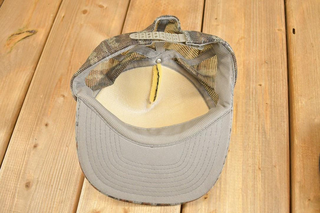 Vintage 1980s Fastenal Camo Mesh Snapback Trucker Hat /