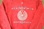 Vintage 1990s Stone Aged Rockwear Button Up Crewneck Sweatshirt