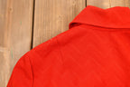 Vintage 1970s Red Button Up Overcoat