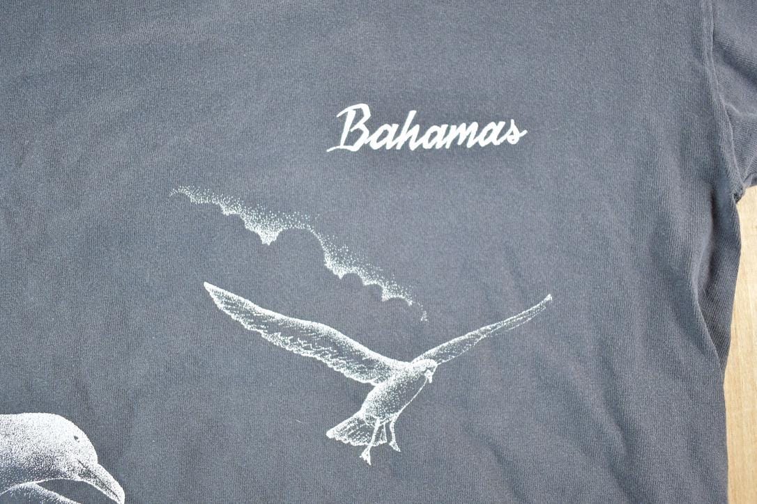 Vintage 1990s Bahamas Birds Souvenir Single Stitch Graphic Print T-Shirt Made In