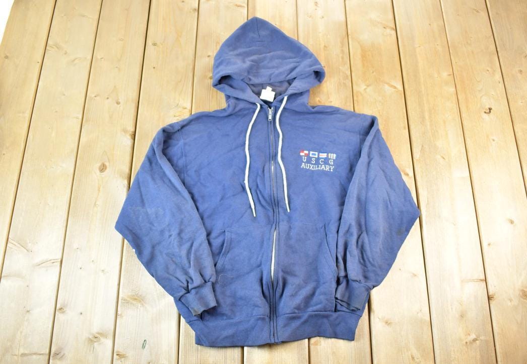 Vintage 1990s USCG Auxiliary Hoodie Sweatshirt Mens S M