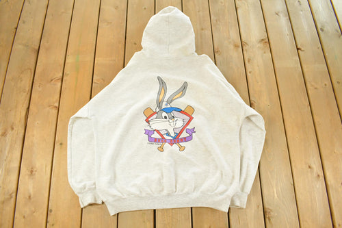 Vintage 1990s Looney Tunes Toronto Blue Jays World Series Hoodie Men's XL / Vintage Warner Brothers Sweatshirt / MLB Baseball