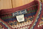 Vintage 1990s Daniel Hetcher Striped Knitted Cardigan Sweater