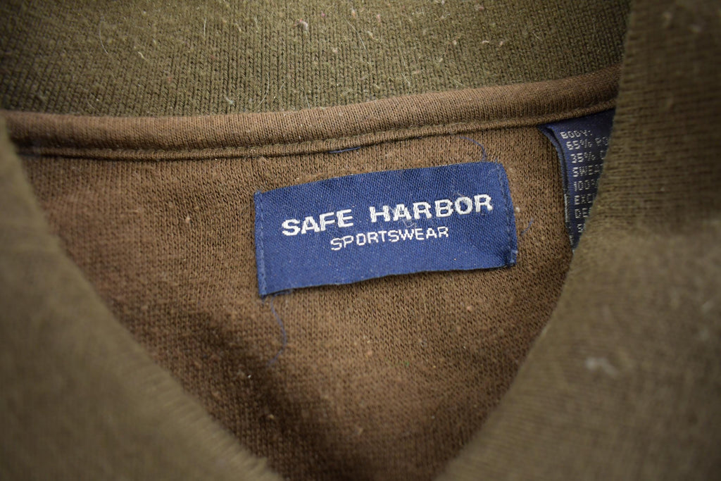 Vintage 1990s Safe Harbor Blank Button Up Sweater Made In USA