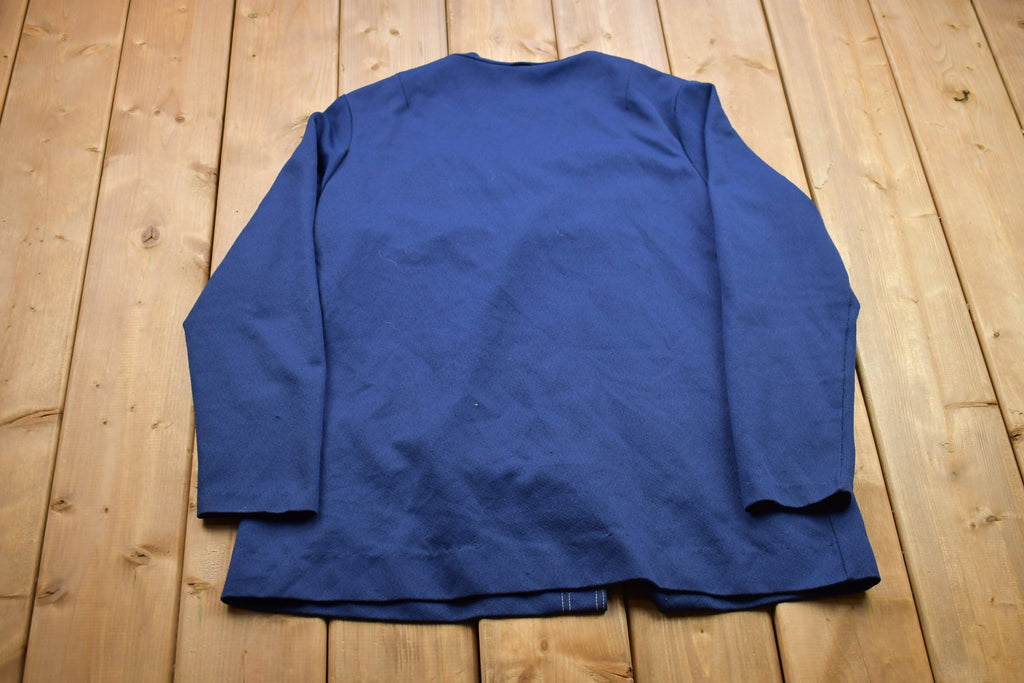 Vintage 1990s Blank Blue Button Up Shirt