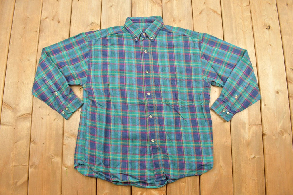 Vintage 1990s Flannel Button Up Shirt