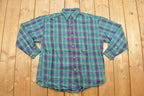 Vintage 1990s Flannel Button Up Shirt