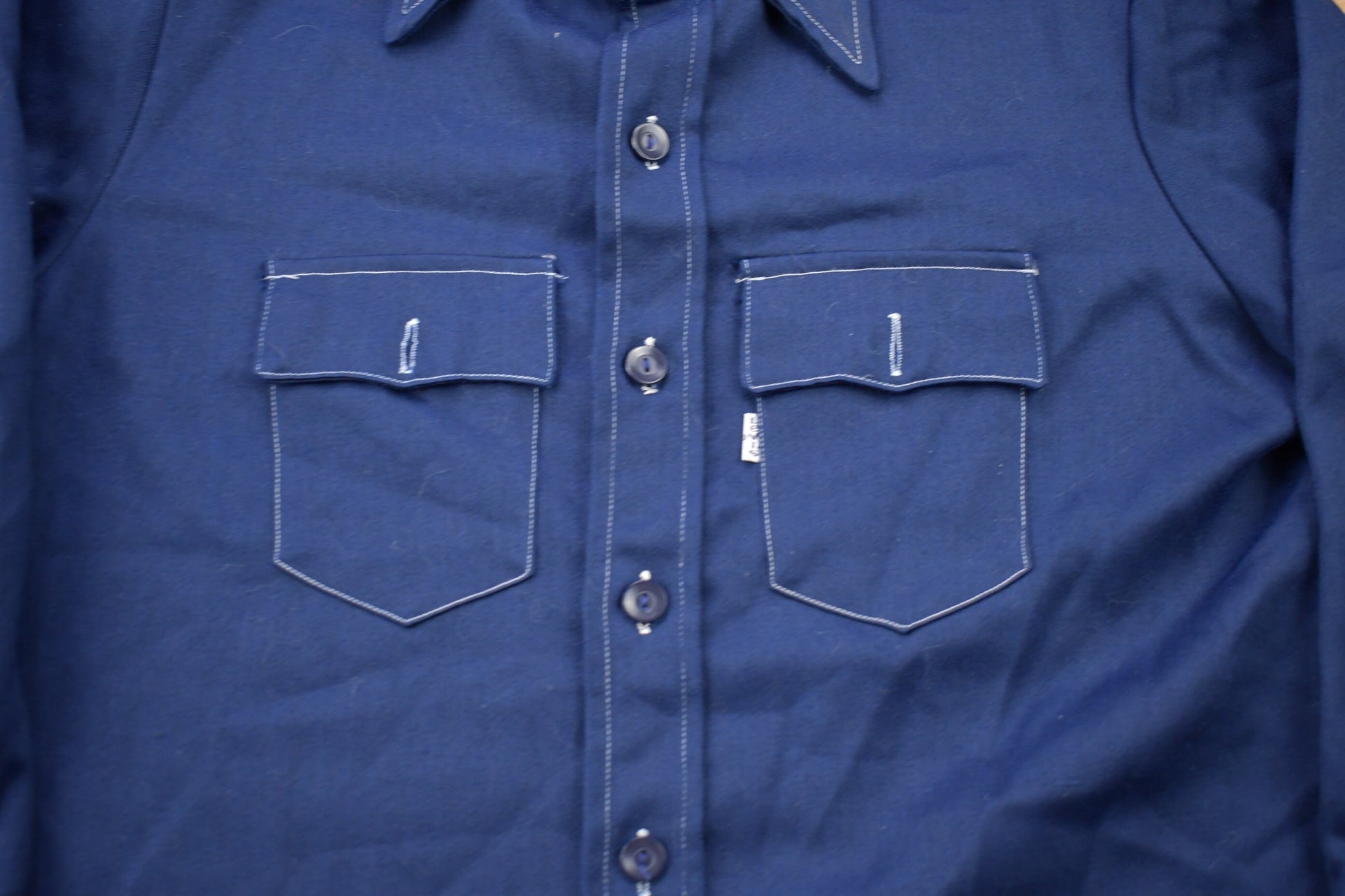 Vintage 1970s Levi's Denim Button Up Shirt  1990s Button Up  Vintage Denim  Jean Shirt  Casual Shirt  Formal Shirt