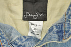 Vintage Denim Embroidered Short Sleeve Button Up Shirt