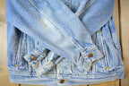 Vintage 1990s Golden Retriever Distressed Lee Jean Jacket