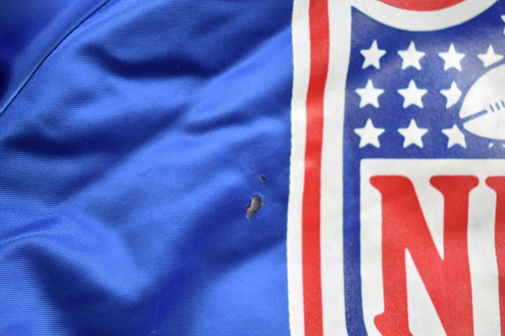 Vintage 1990s NLF Pro Set Coaching Clinic Chalk Line Satin Bomber Jacket