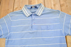 Vintage 1980s Par Four Sportswear Striped Collared Polo Shirt