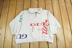 Vintage 1990s Guess Jeans Quarter Zip Sweatshirt Adult Small