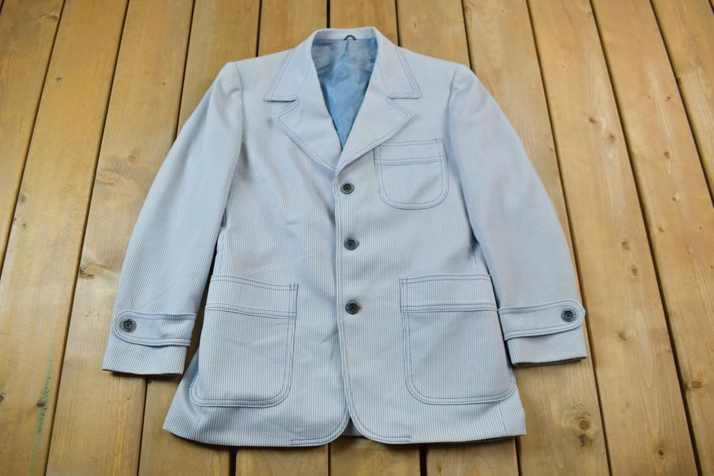 Vintage 1970s Pinstripe Blazer Jacket