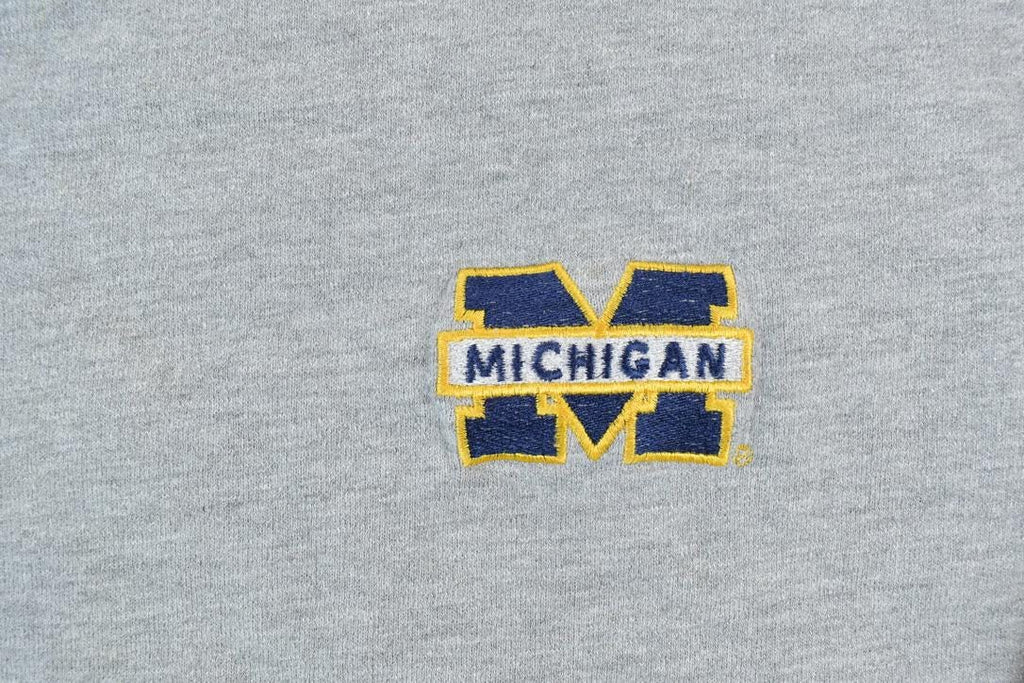 Vintage 1990s Michigan State University Basketball Collegiate Striped Sleeve Crew Neck