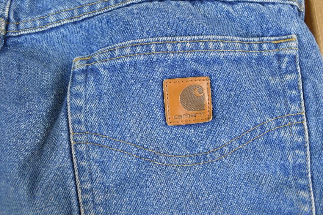 Vintage 1990s Carhartt Lined Denim Work Jeans Size 32