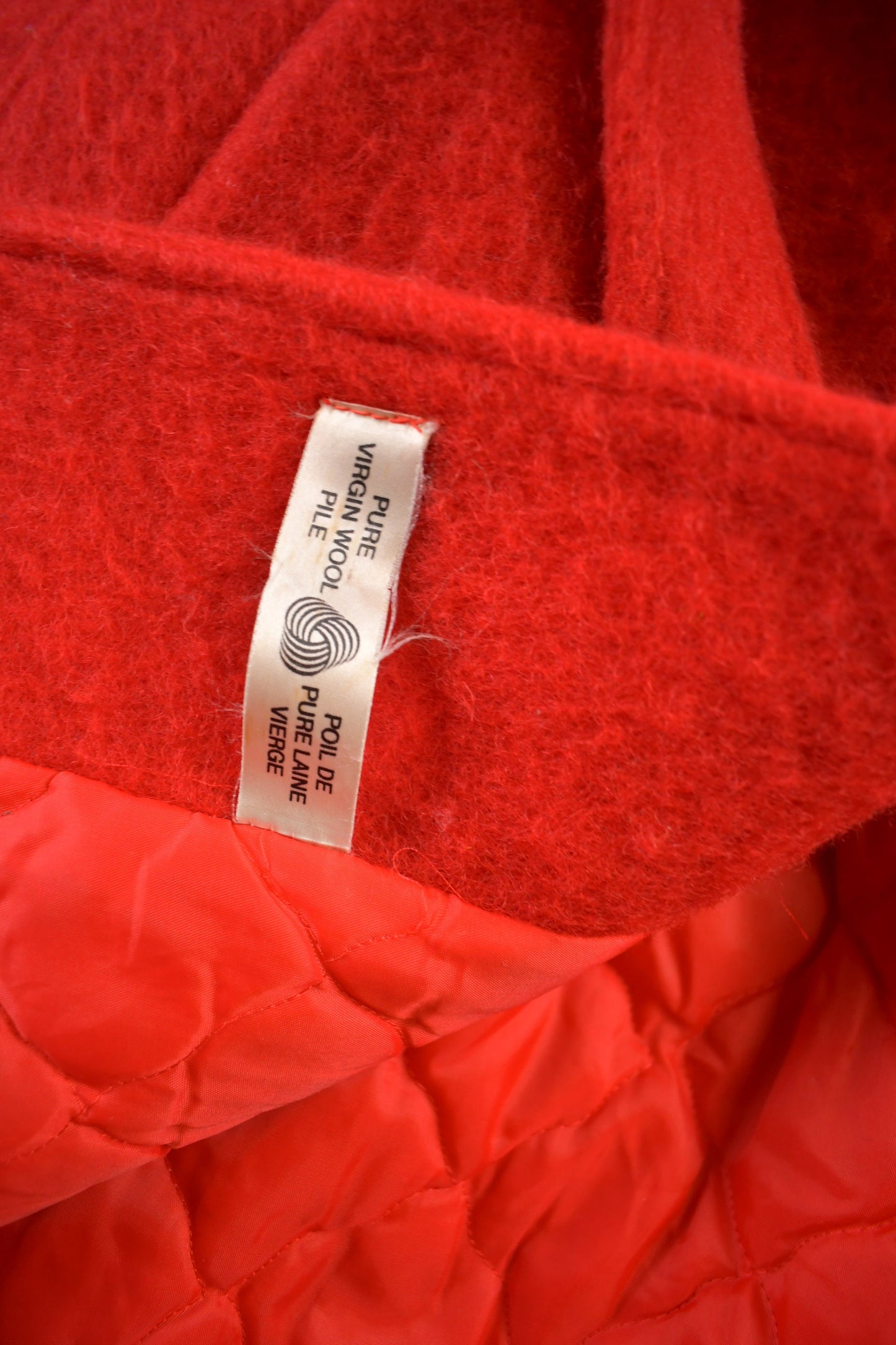 Vintage 1970s Northern Sun Red Wool Jacket / Wool Long Jacket / Vintage 70s Jacket / Outdoor / Winter / Cozy Trench Coat