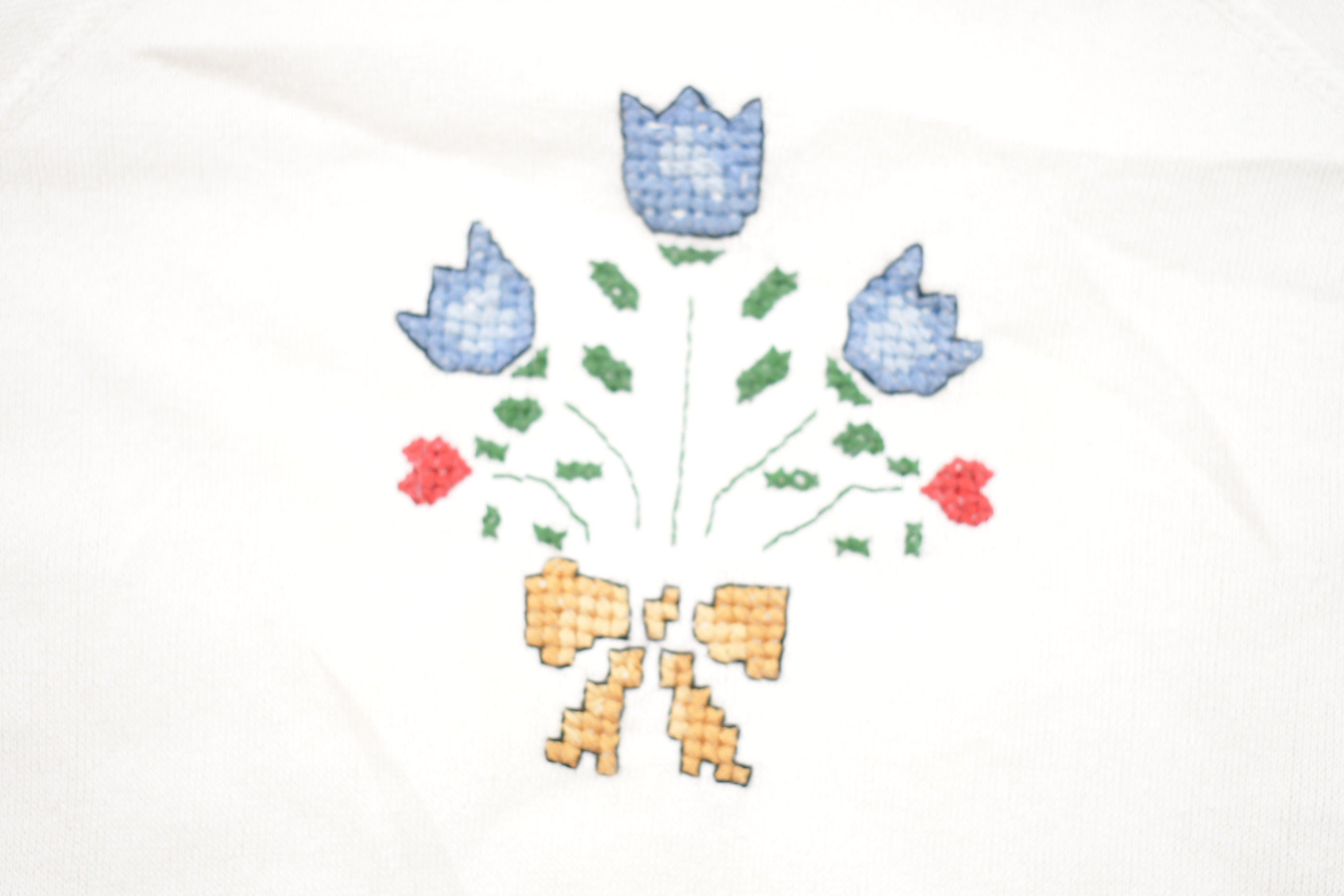 1990s Floral Print Crewneck Sweater