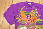 Vintage 1990s Fruit Bowl Knit Sweater