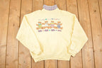 Vintage 1990s Gopher Sport Cute Teddys Friendship Collared Crewneck Sweatshirt Men's M