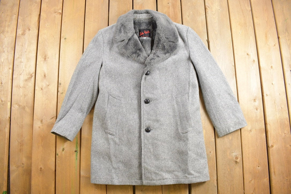 Vintage 1980s John Weitz Long Wool Coat