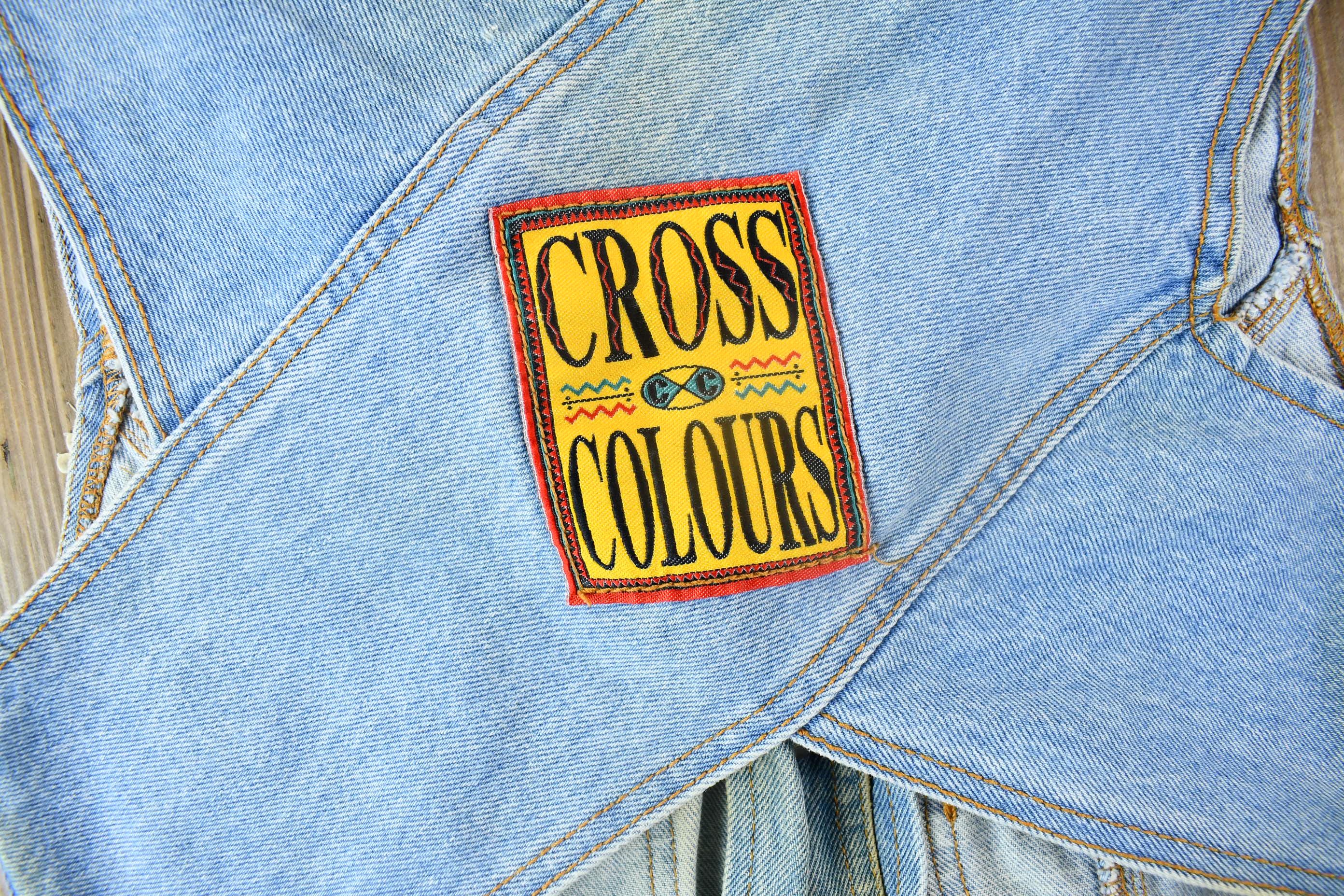 Vintage 1990s Cross Colours Mini Jean Vest