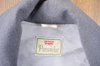 Vintage 1970s Levi's Panatela Tops Grey Western Style Button Up Shirt Made in USA Size L