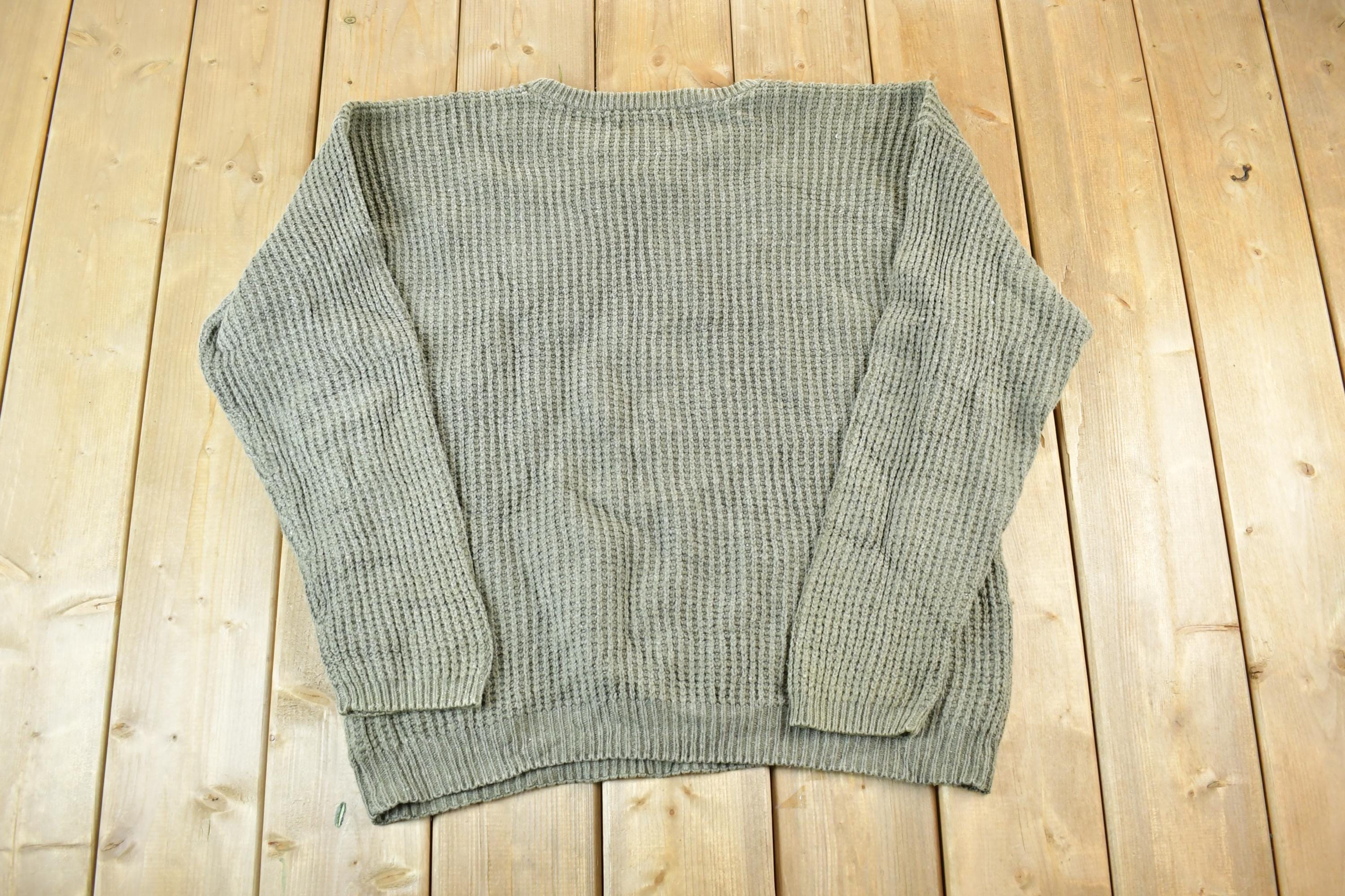 Vintage 1990s Cherokee Knit Abstract Pattern Crewneck Sweater Made In