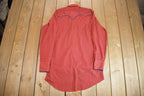 True Vintage 1980s JCPenny Western Apparel Western Cowboy Long Tail Button Up Shirt