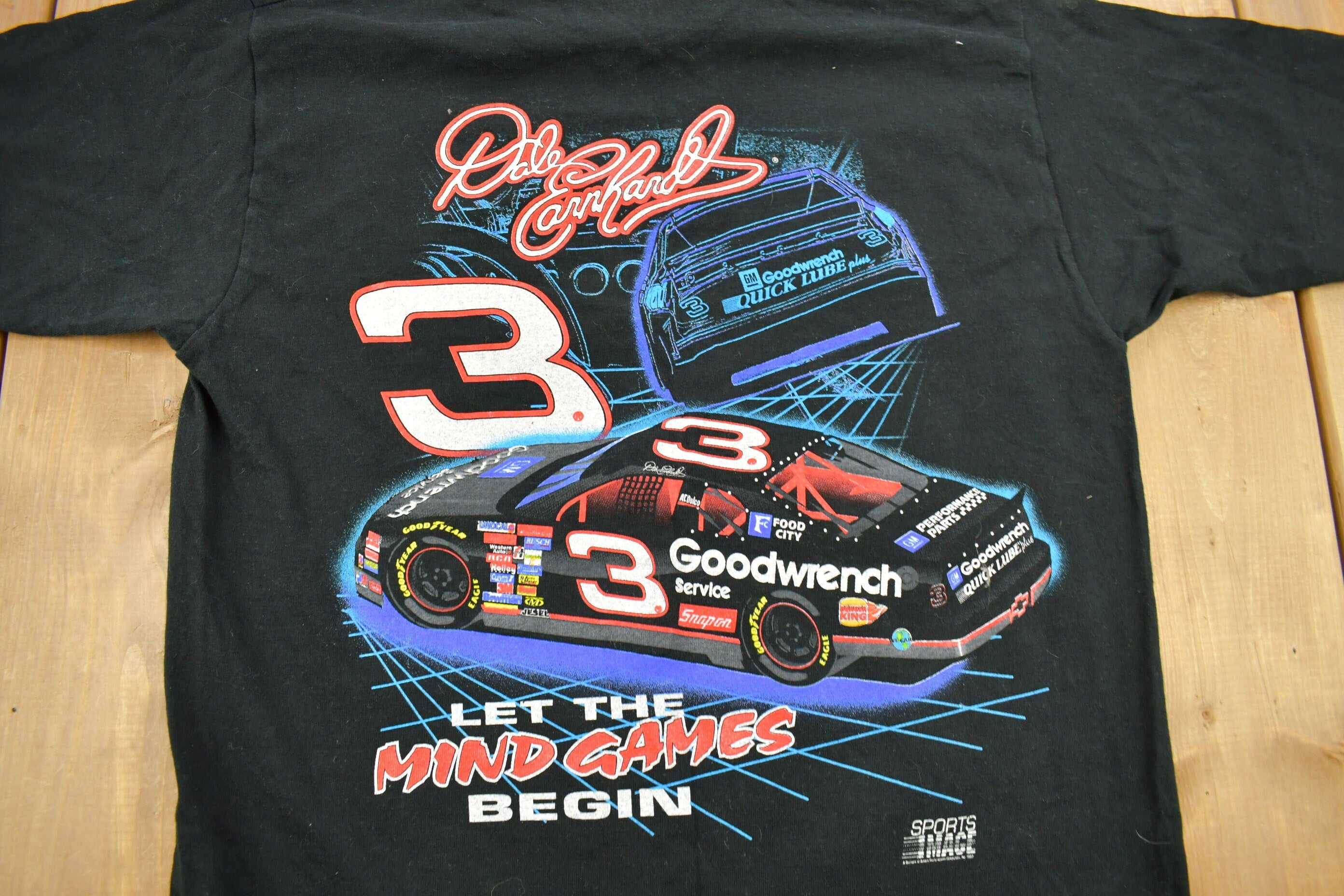 Vintage 1997 NASCAR Dale Earnhardt Virtual Intimidator Racing T-Shirt