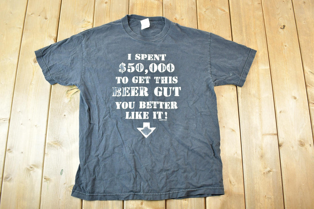 Vintage 1990s Beer Guy Comedy Souvenir T-Shirt Mens L