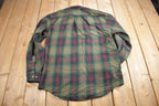 Vintage 1990s Northwest Blue Plaid Flannel Button Up Shirt